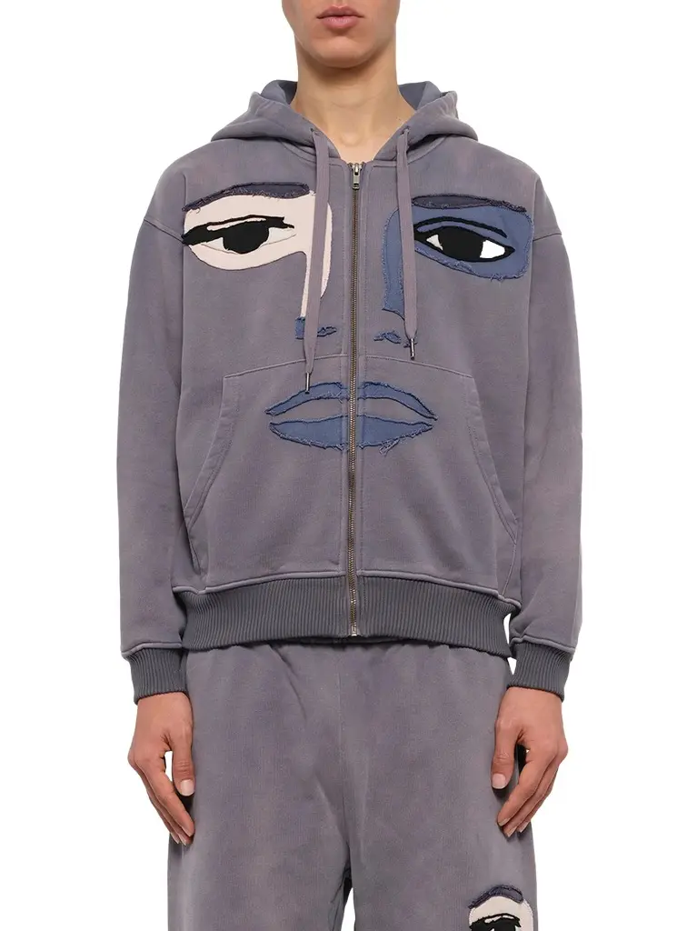 Face Hoodie in Slate Face Hoodie in Slate