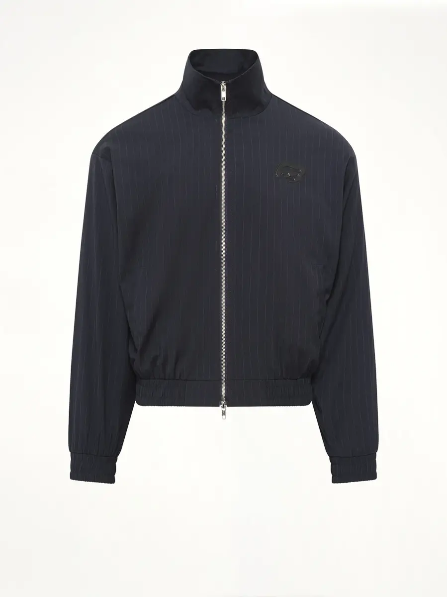 KidSuper Eye Patch Pinstripe Tracksuit Jacket in Off White | Thumbnail 2
