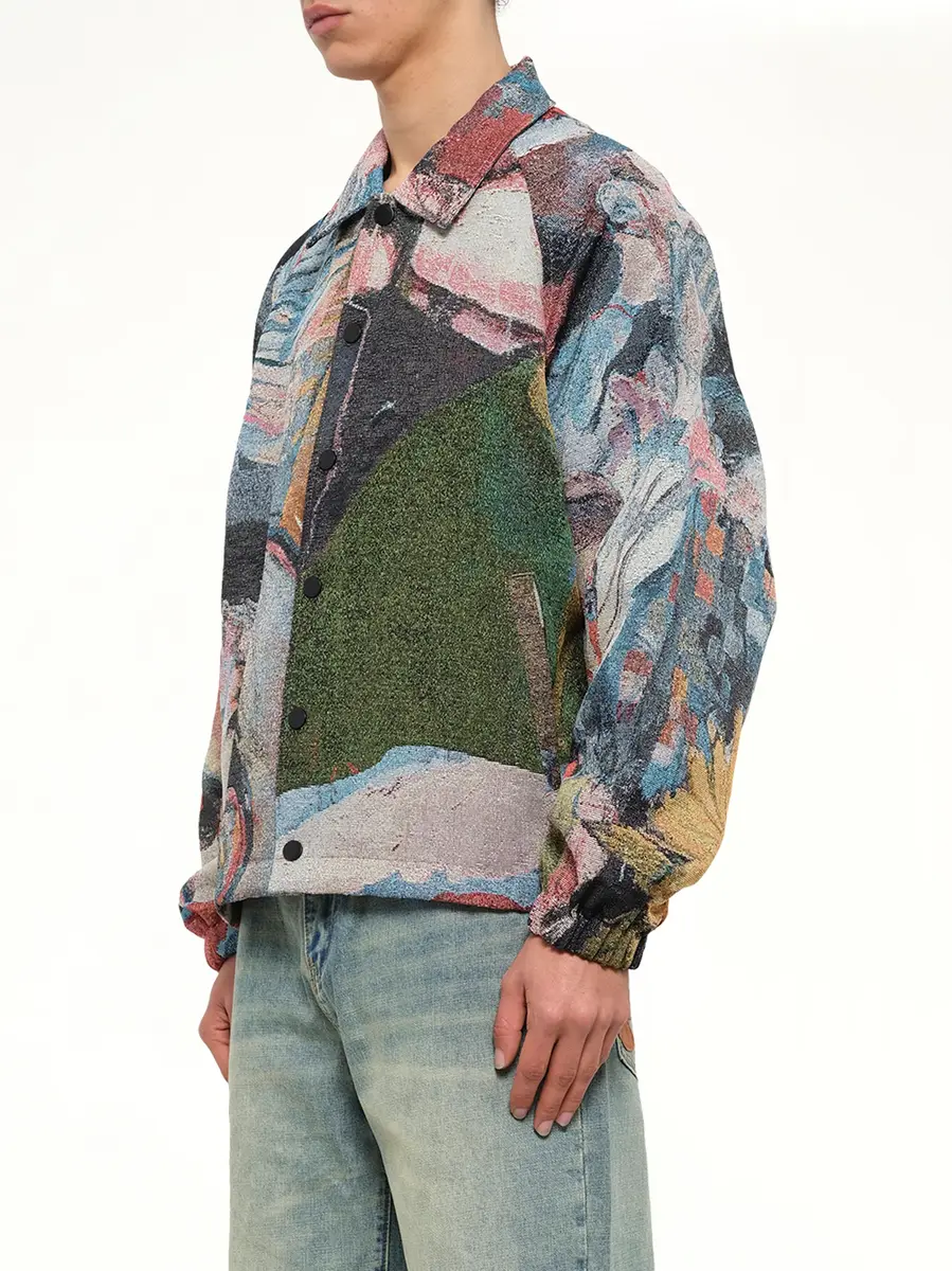 KidSuper Café de la Coaches Jacket in Multicolour | Thumbnail 3