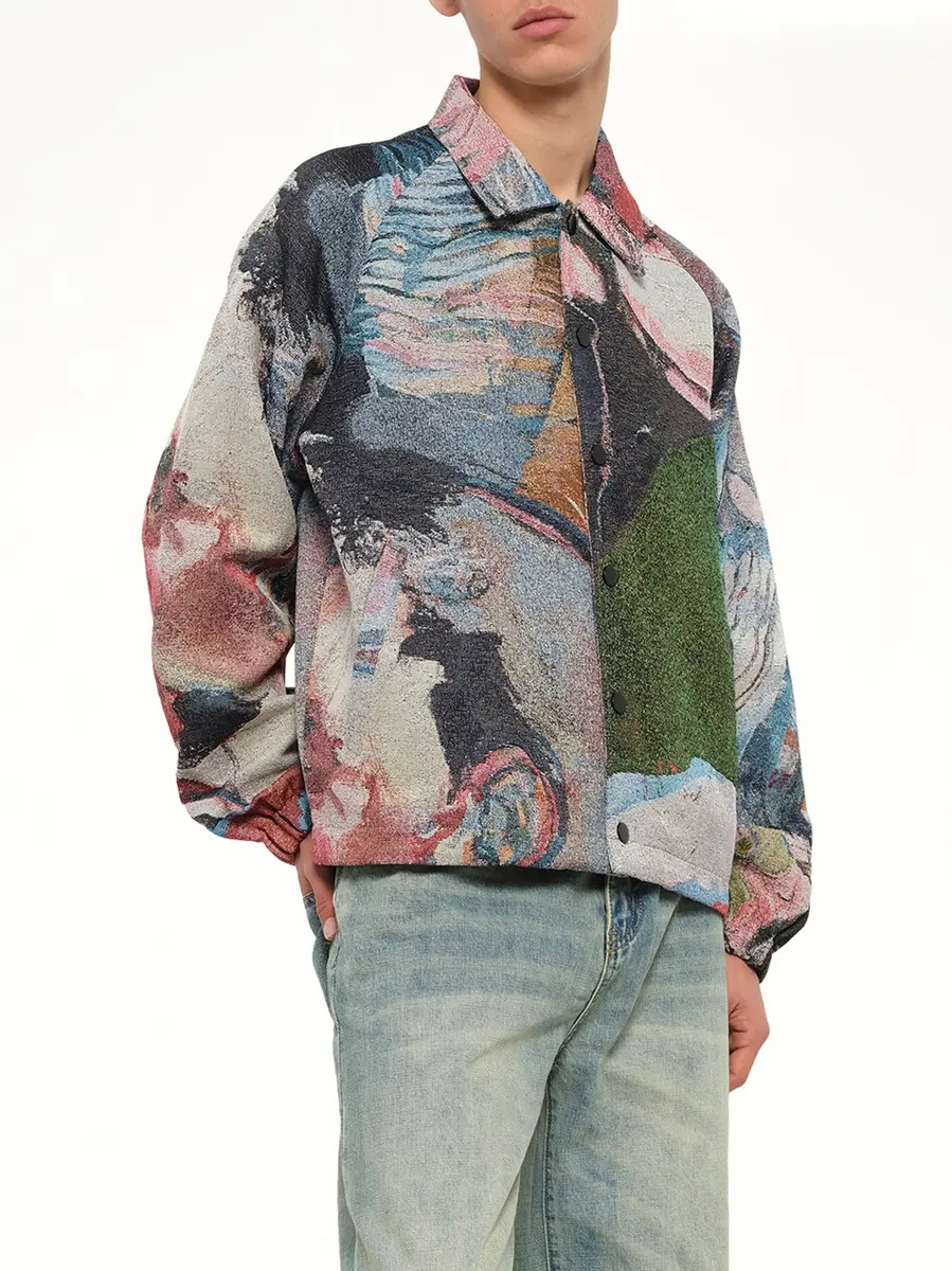 KidSuper Café de la Coaches Jacket in Multicolour | Thumbnail 6
