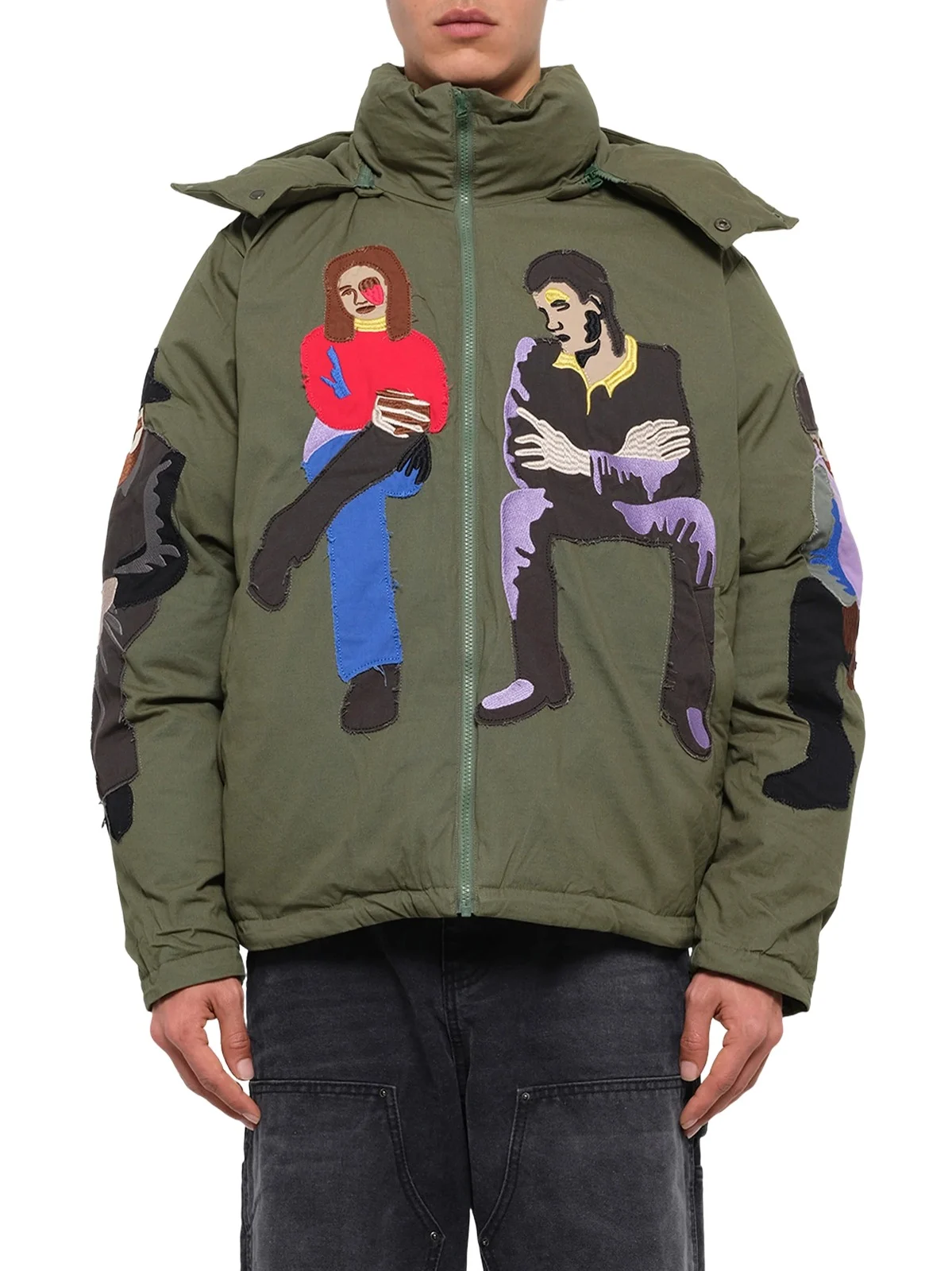 KidSuper Subway Car Patchwork Puffer