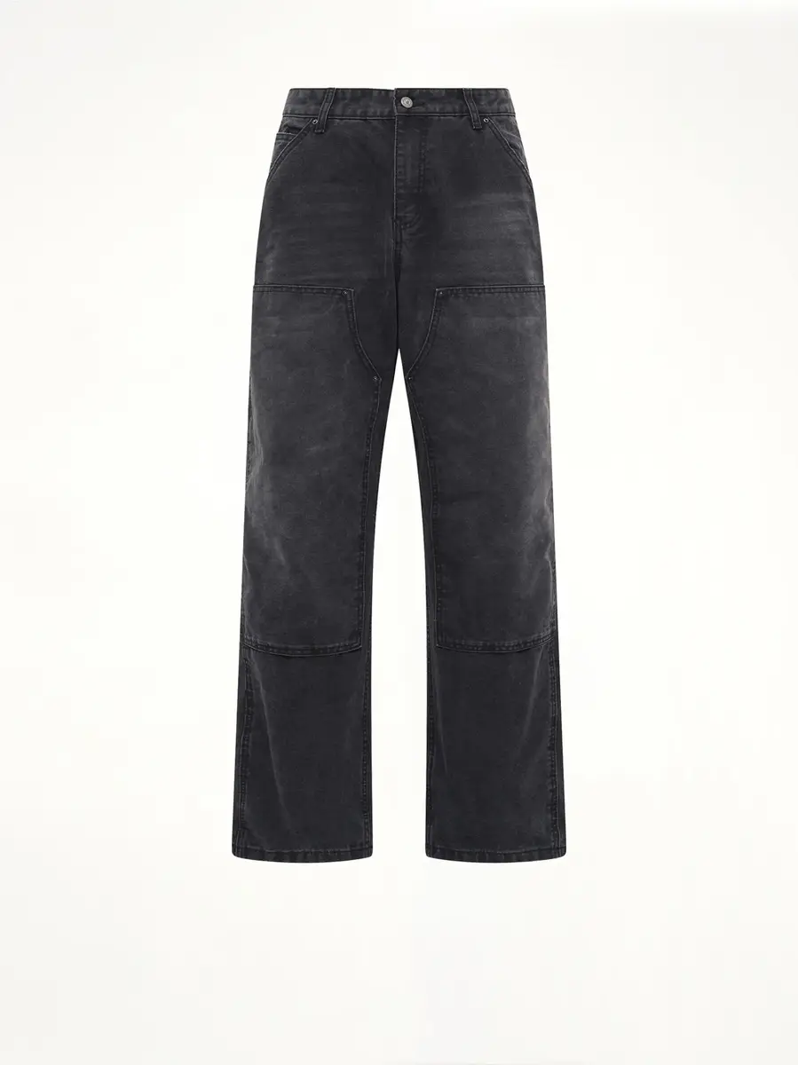 KidSuper Eye Badge Washed Double Knee Pants | Thumbnail 2 KidSuper Eye Badge Washed Double Knee Pants | Thumbnail 2