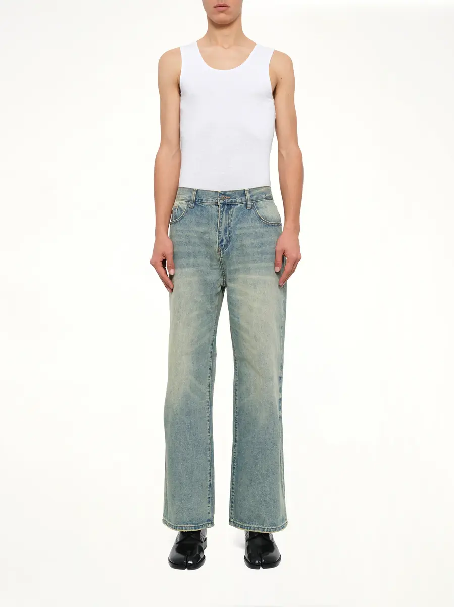 KidSuper Light Wash Dove Denim Pants in Mud | Thumbnail 7 KidSuper Light Wash Dove Denim Pants in Mud | Thumbnail 7