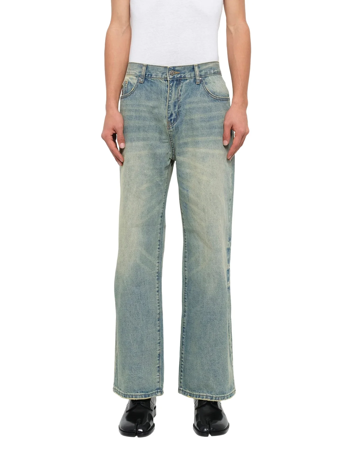 Light Wash Dove Denim Pants in Mud Light Wash Dove Denim Pants in Mud