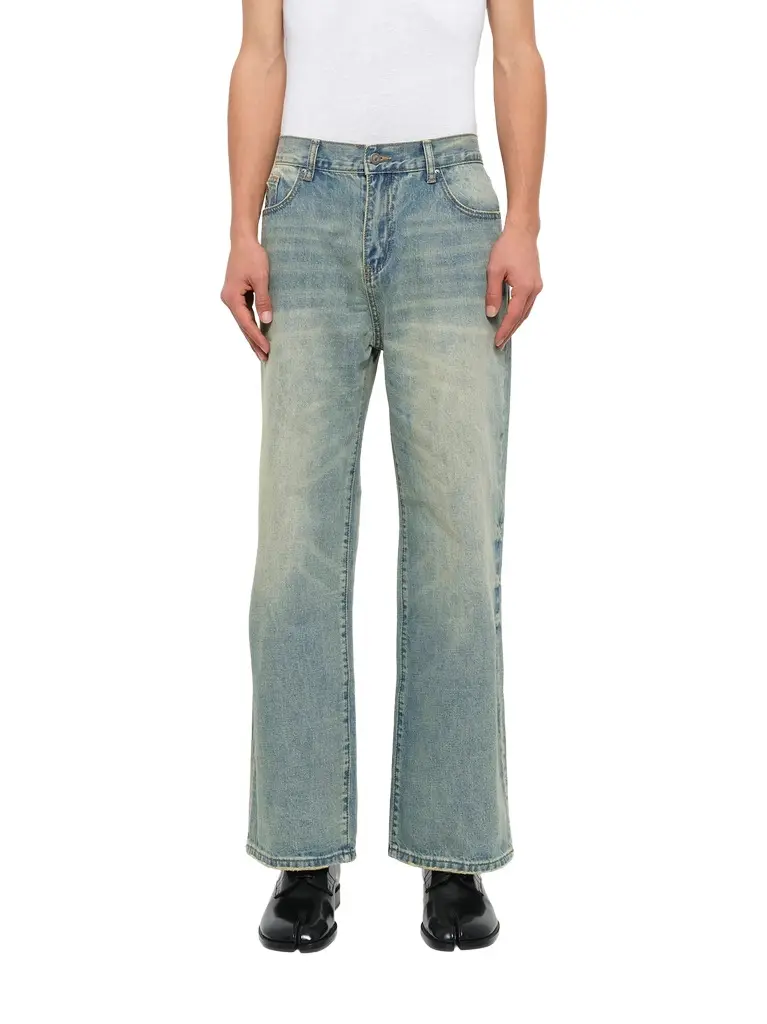 KidSuper Light Wash Dove Denim Pants in Mud