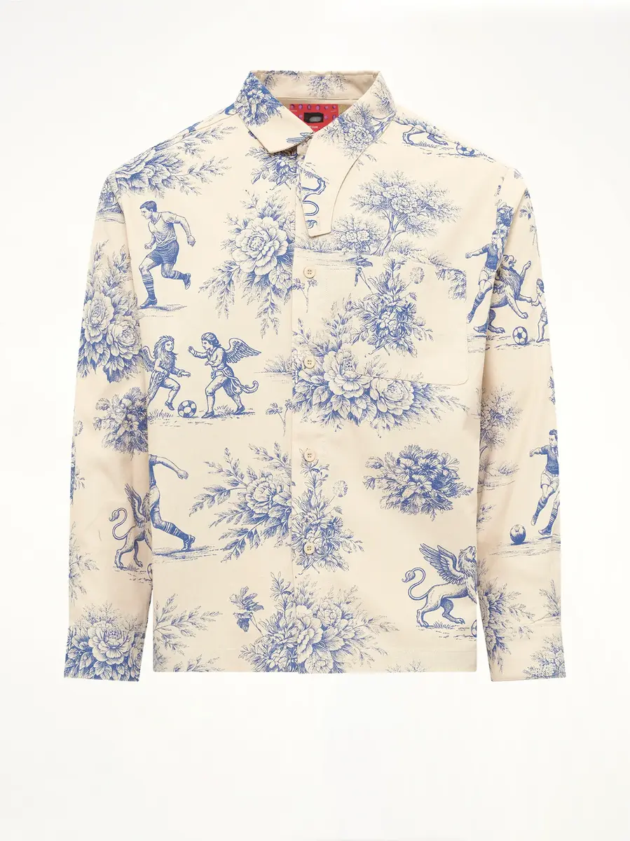 KidSuper Toile de Jouy Button Up Shirt in Cream | Thumbnail 2 KidSuper Toile de Jouy Button Up Shirt in Cream | Thumbnail 2
