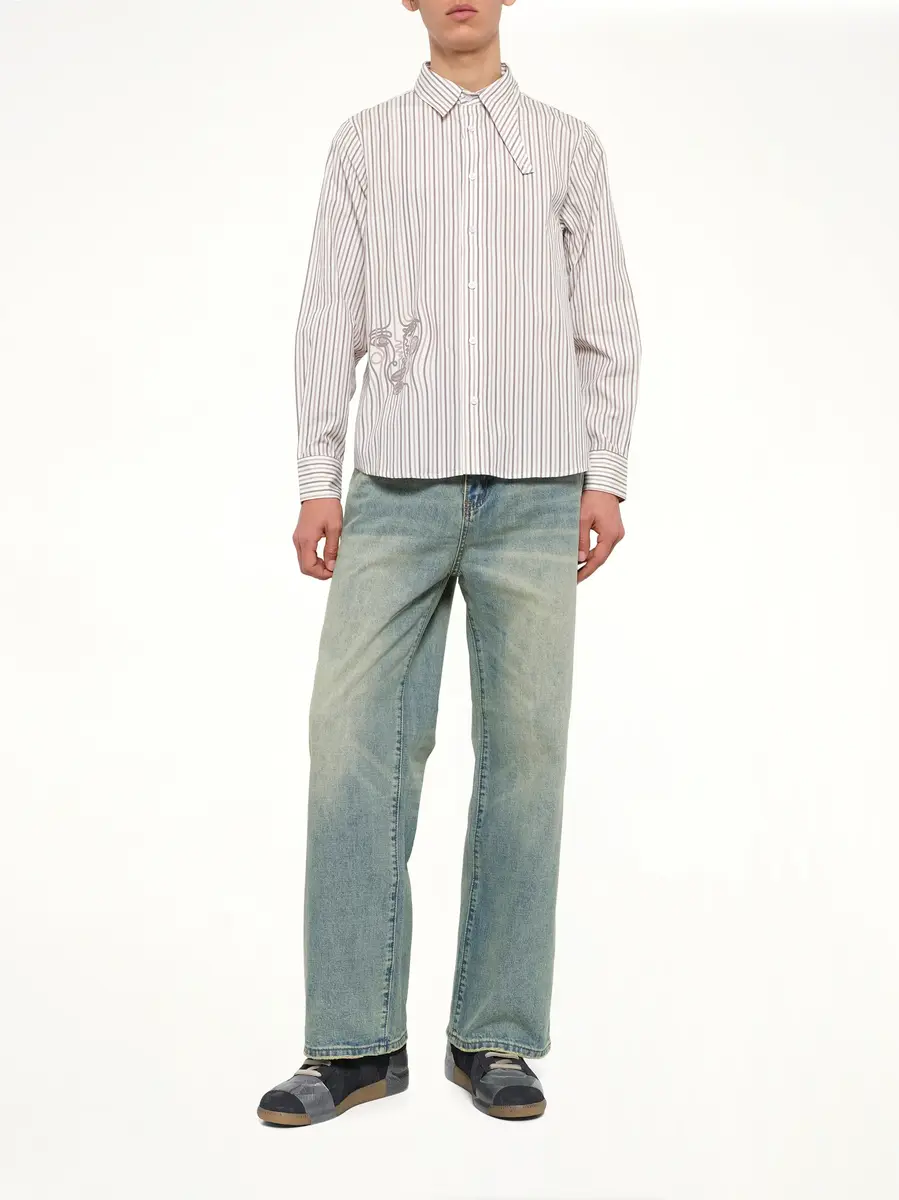 KidSuper Striped Face Button Up Shirt | Thumbnail 4 KidSuper Striped Face Button Up Shirt | Thumbnail 4
