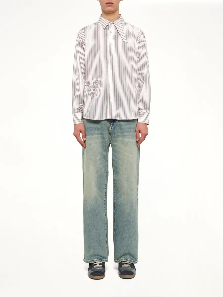 KidSuper Striped Face Button Up Shirt | Thumbnail 7 KidSuper Striped Face Button Up Shirt | Thumbnail 7