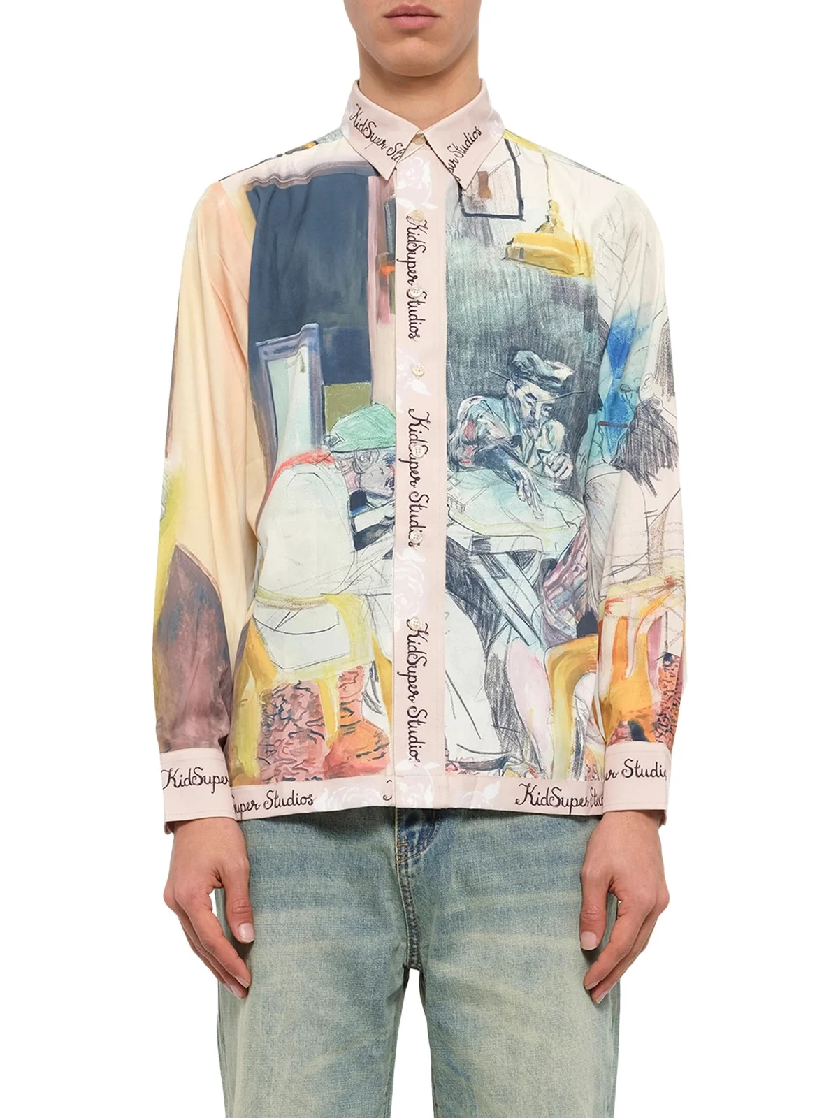 KidSuper Dominos Button Up Shirt in Multicolour