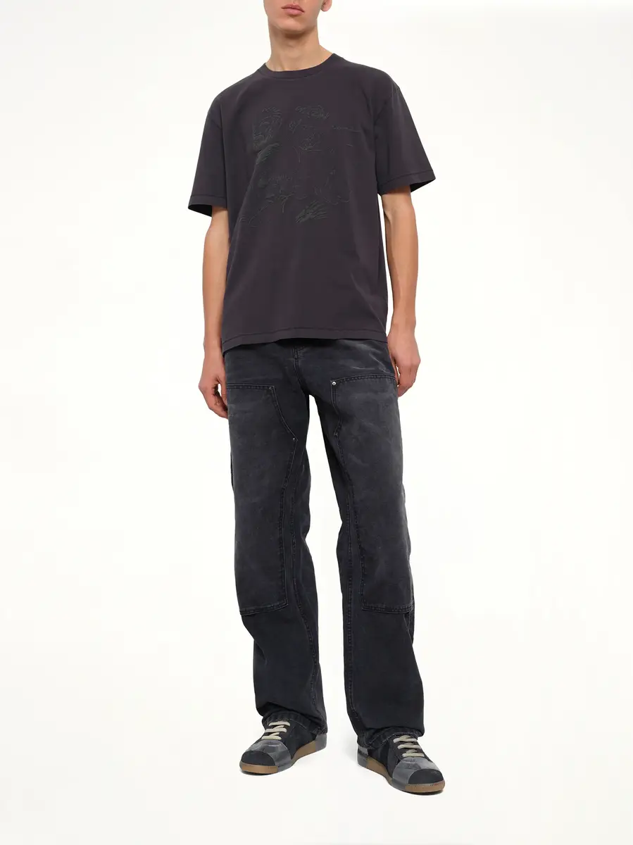 KidSuper Sketched Faces T-shirt in Washed Black | Thumbnail 4 KidSuper Sketched Faces T-shirt in Washed Black | Thumbnail 4