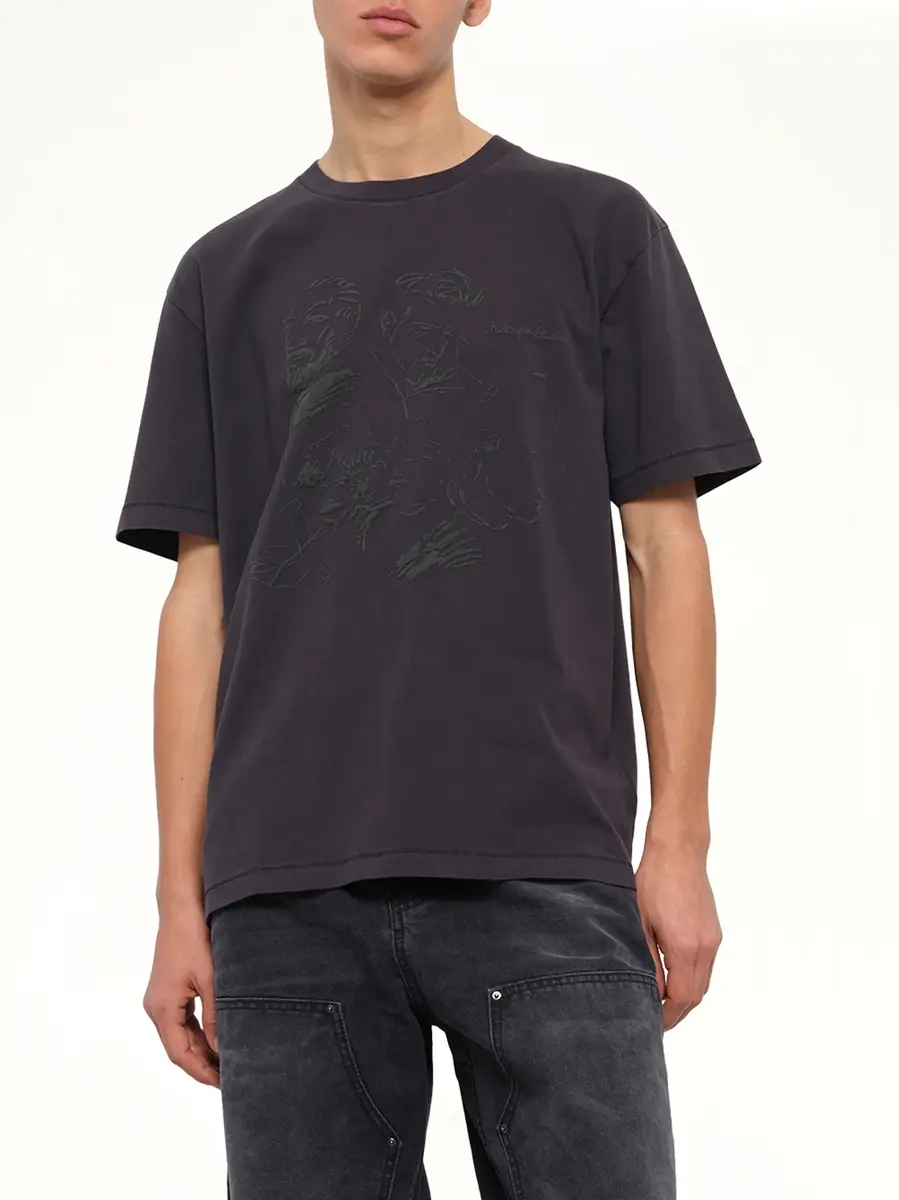 KidSuper Sketched Faces T-shirt in Washed Black | Thumbnail 6 KidSuper Sketched Faces T-shirt in Washed Black | Thumbnail 6