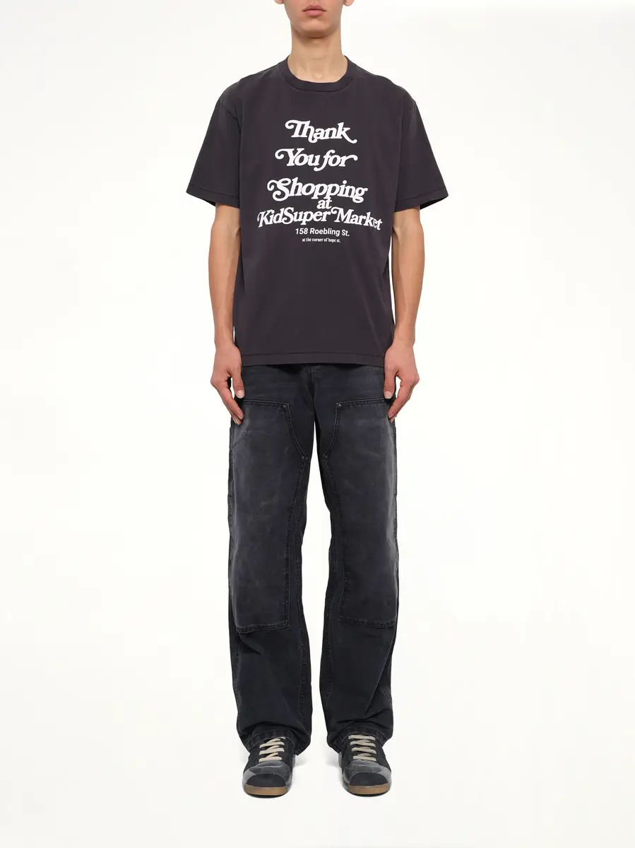 KidSuper Thank You For Shopping T-shirt in Washed Black | Thumbnail 7
