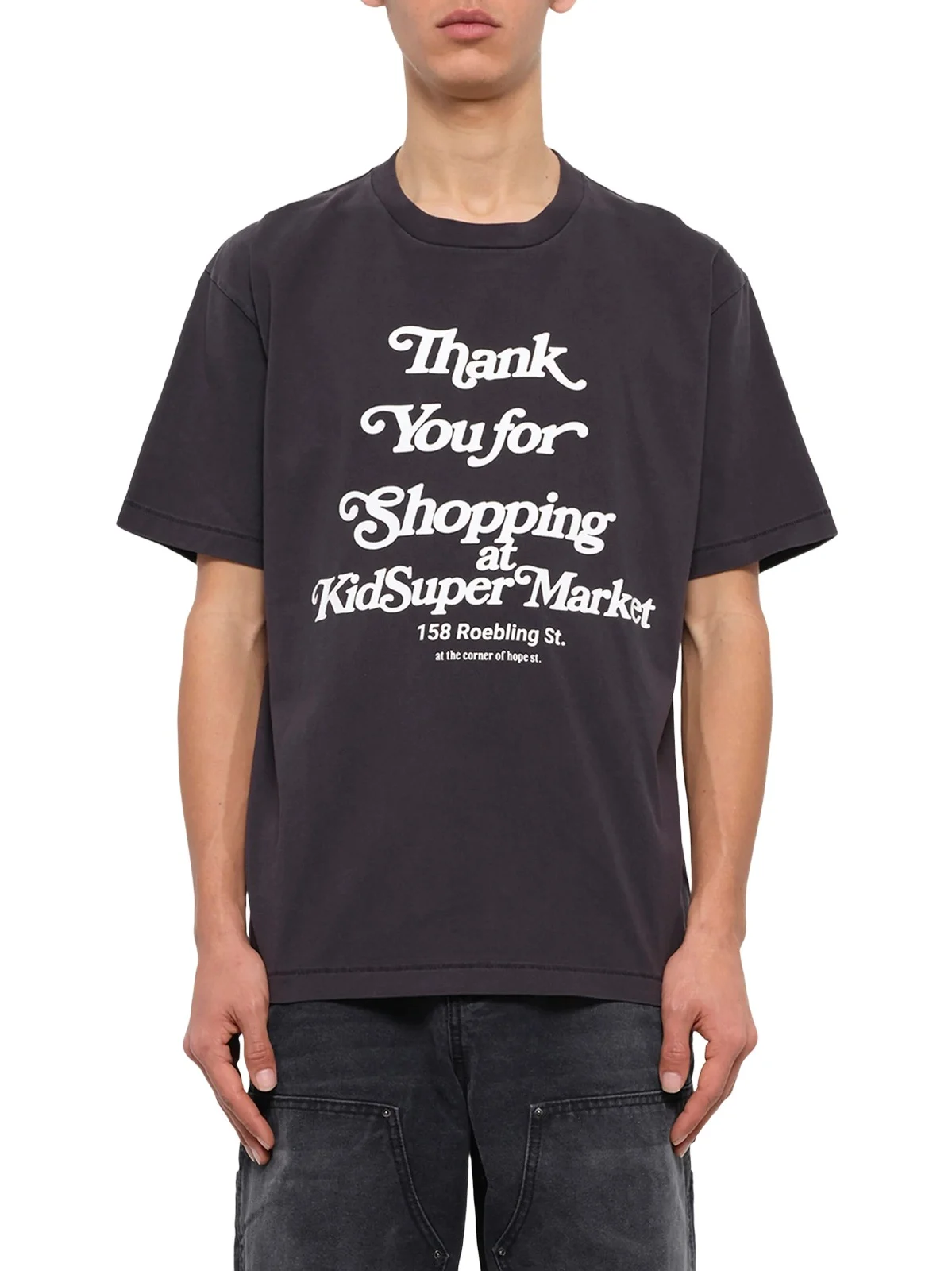 KidSuper Thank You For Shopping T-shirt in Washed Black