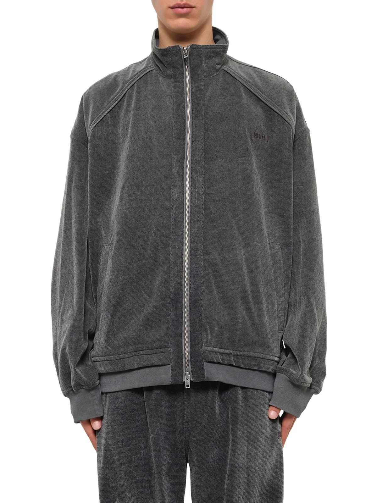 Highneck Denim Zip-up Jacket Highneck Denim Zip-up Jacket