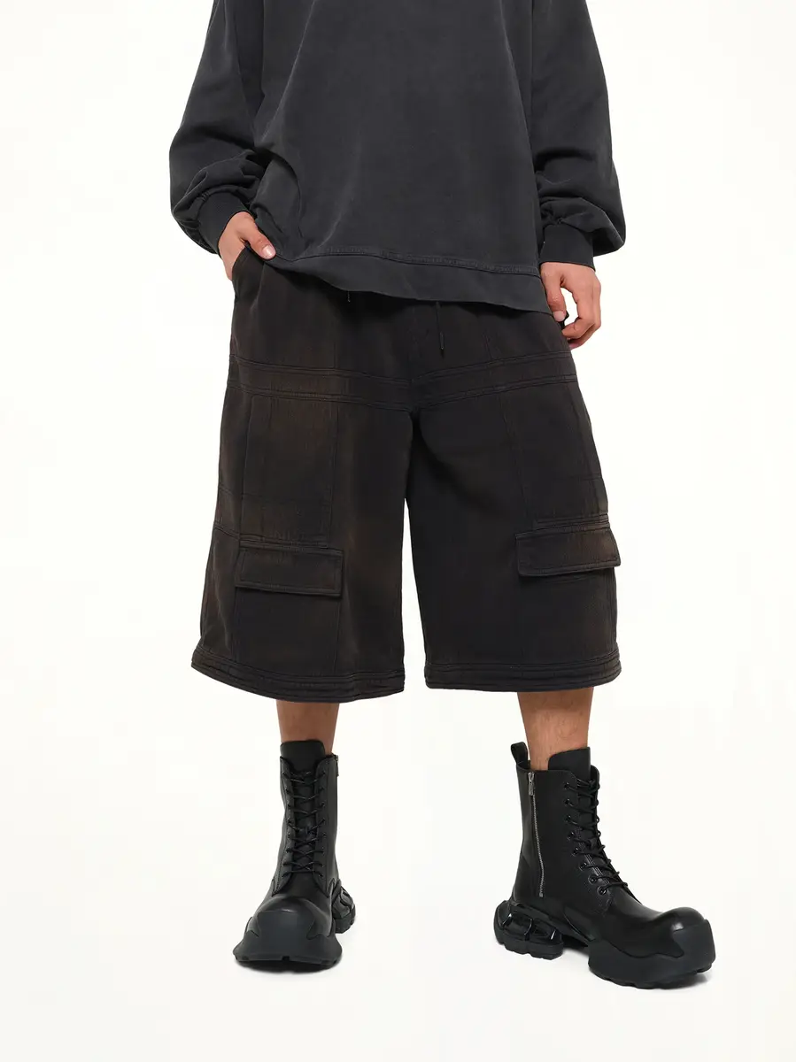 JUUNJ Rustic Denim Double‑Pocket Shorts | Thumbnail 6 JUUNJ Rustic Denim Double‑Pocket Shorts | Thumbnail 6
