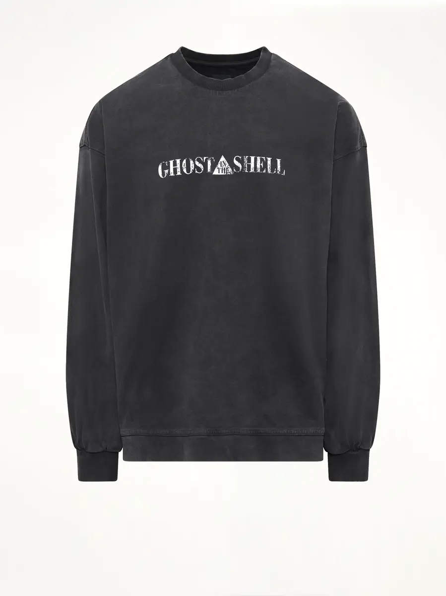JUUNJ Ghost In The Shell Collab Overfit T-shirt Ash | Thumbnail 2 JUUNJ Ghost In The Shell Collab Overfit T-shirt Ash | Thumbnail 2