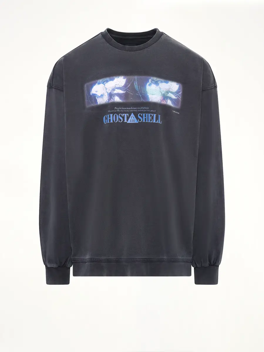 JUUNJ Ghost In The Shell Collab Overfit T-shirt Navy | Thumbnail 2 JUUNJ Ghost In The Shell Collab Overfit T-shirt Navy | Thumbnail 2