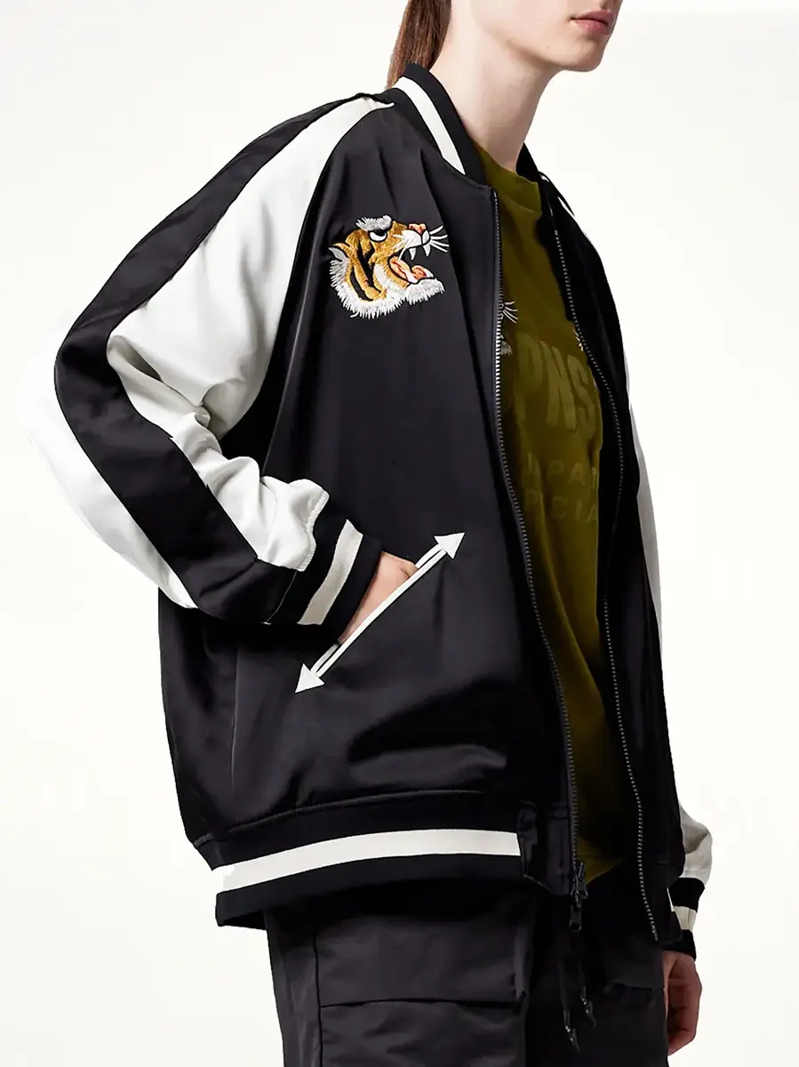 TAION Non Down Reversible "Ska" Jacket in Black/off White | Thumbnail 3 TAION Non Down Reversible "Ska" Jacket in Black/off White | Thumbnail 3