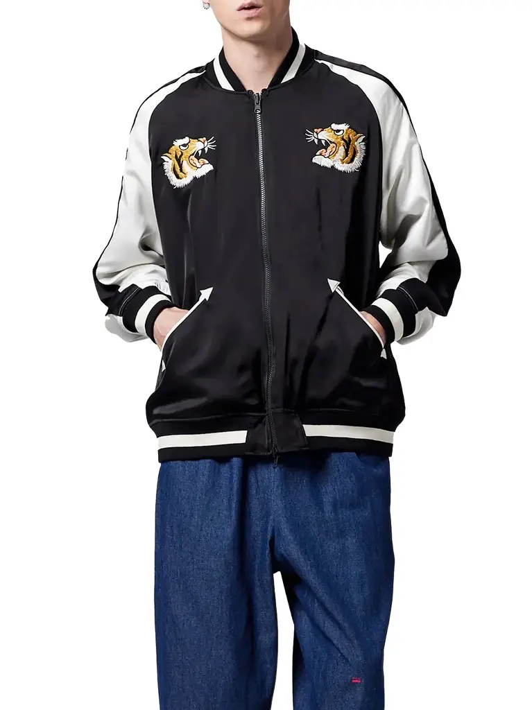 Non Down Reversible "Ska" Jacket in Black/off White Non Down Reversible "Ska" Jacket in Black/off White