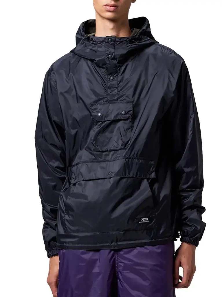 Non Down Mountain Reversible Anorak in Black/dark Olive Non Down Mountain Reversible Anorak in Black/dark Olive