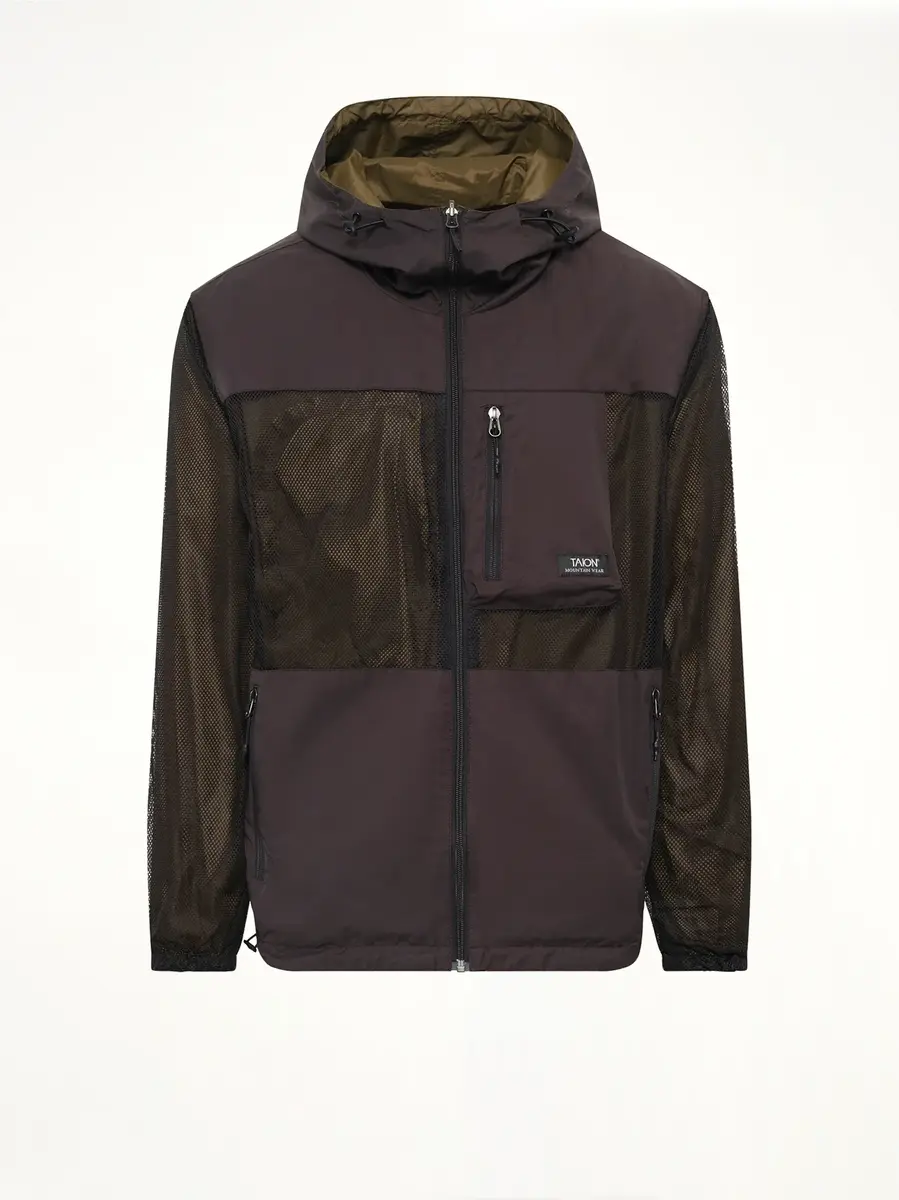 TAION Non Down Mountain Reversible W-zip Hood Jacket in Black/dark Olive | Thumbnail 2 TAION Non Down Mountain Reversible W-zip Hood Jacket in Black/dark Olive | Thumbnail 2