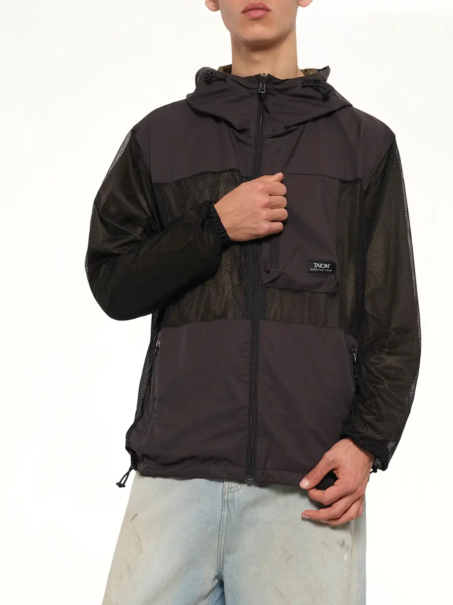 TAION Non Down Mountain Reversible W-zip Hood Jacket in Black/dark Olive | Thumbnail 6 TAION Non Down Mountain Reversible W-zip Hood Jacket in Black/dark Olive | Thumbnail 6