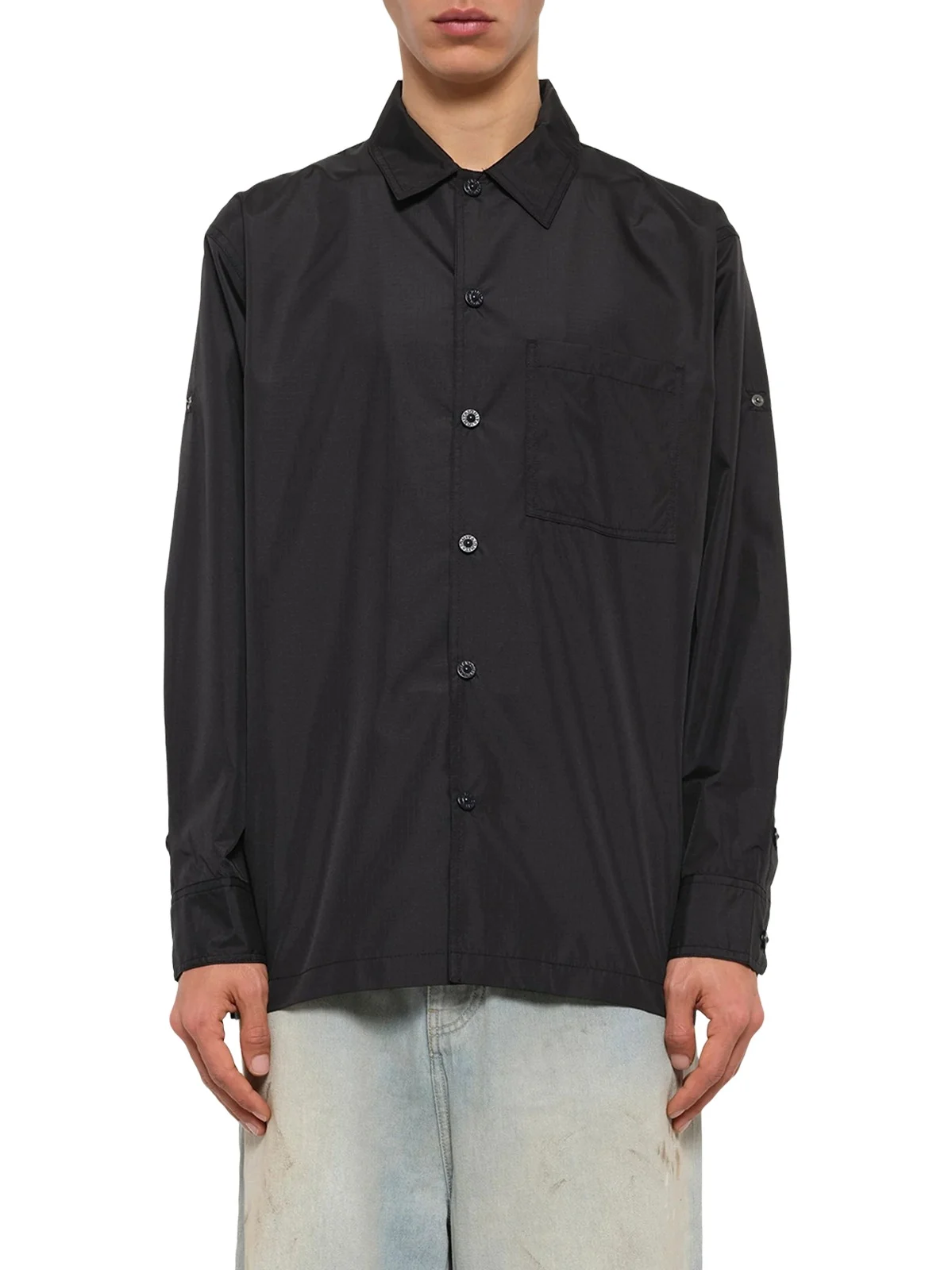 TAION Non Down Military Button Slit Shirt