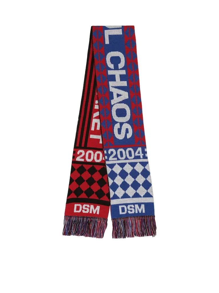 DSM KEI NINOMIYA Dsm Beautiful Chaos Football Knit Scarf in Multicolour