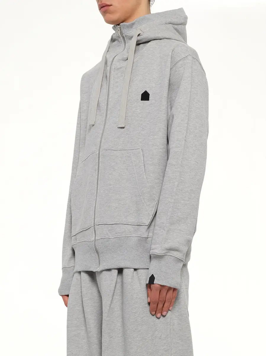 DSM KEI NINOMIYA Hut Embroidery Zipped Knit Hoodie | Thumbnail 3 DSM KEI NINOMIYA Hut Embroidery Zipped Knit Hoodie | Thumbnail 3
