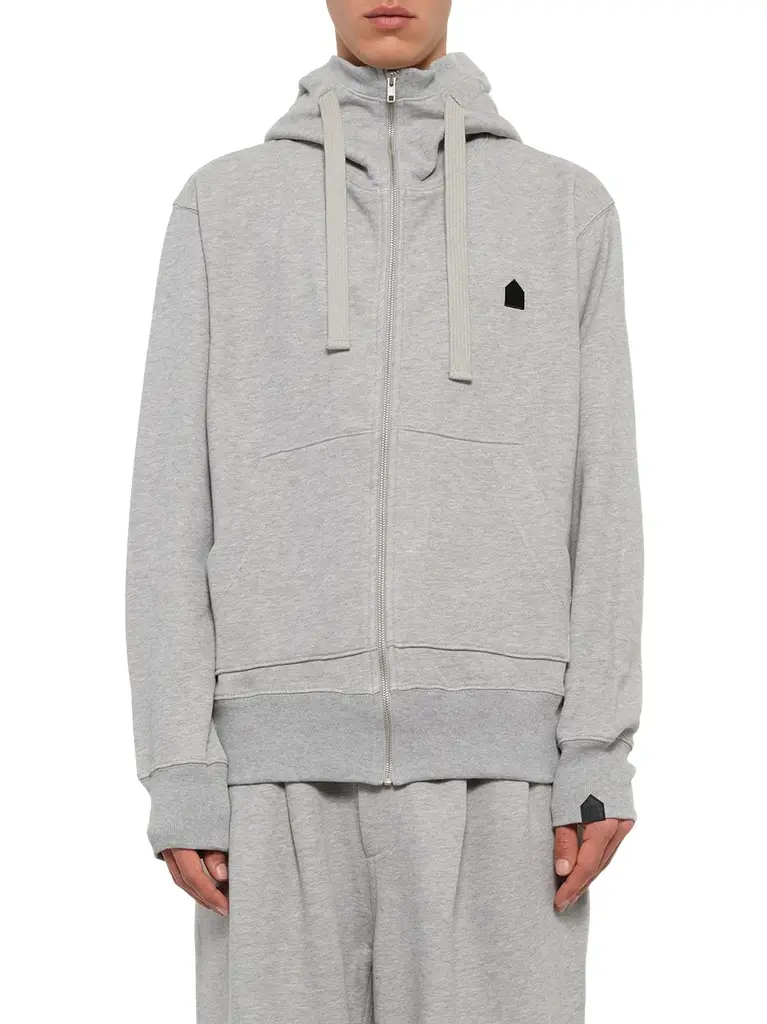 DSM KEI NINOMIYA Hut Embroidery Zipped Knit Hoodie