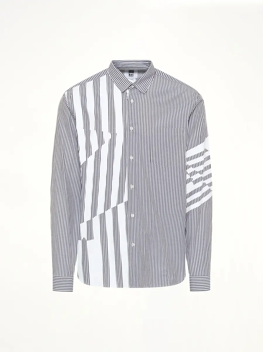 DSM KEI NINOMIYA Printed Striped Woven Shirt | Thumbnail 2 DSM KEI NINOMIYA Printed Striped Woven Shirt | Thumbnail 2