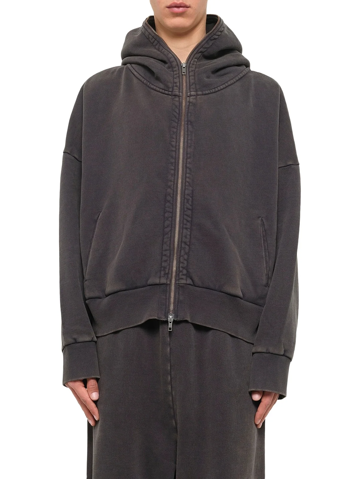 Eternal Zip Hoodie in Washed Black
