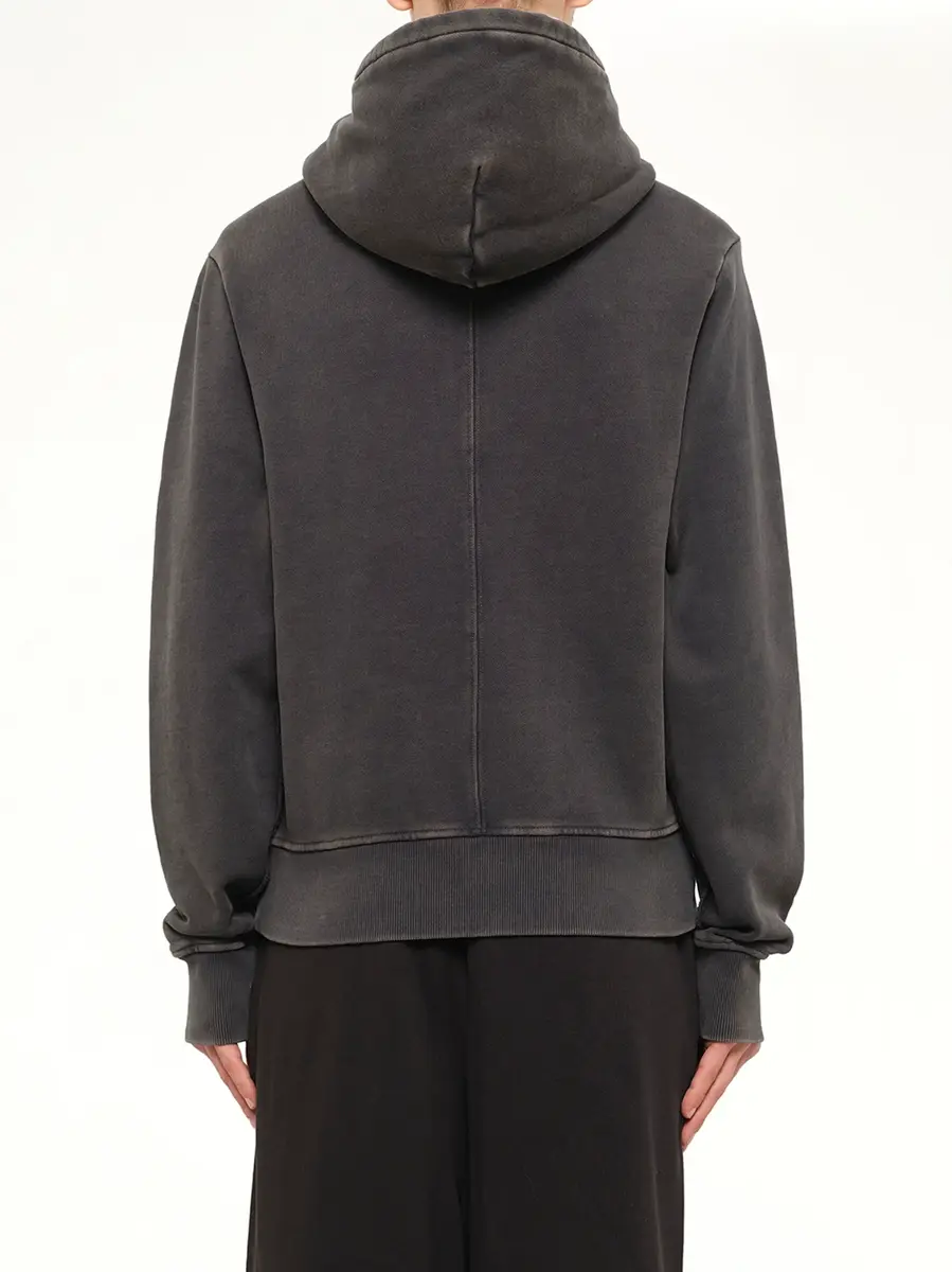 Entire Studios Slim Zip Up in Washed Black | Thumbnail 5 Entire Studios Slim Zip Up in Washed Black | Thumbnail 5