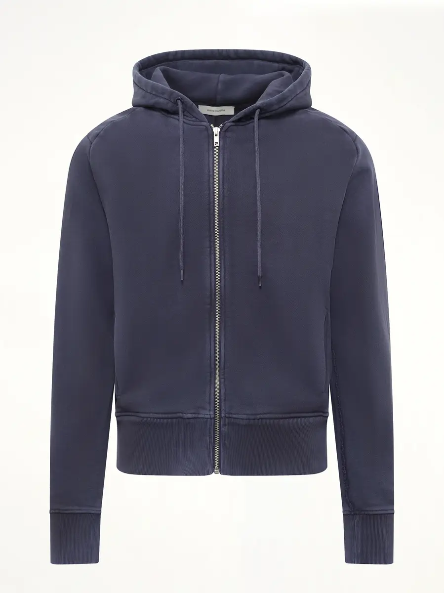 Entire Studios Slim Zip Up in Salted Navy | Thumbnail 2