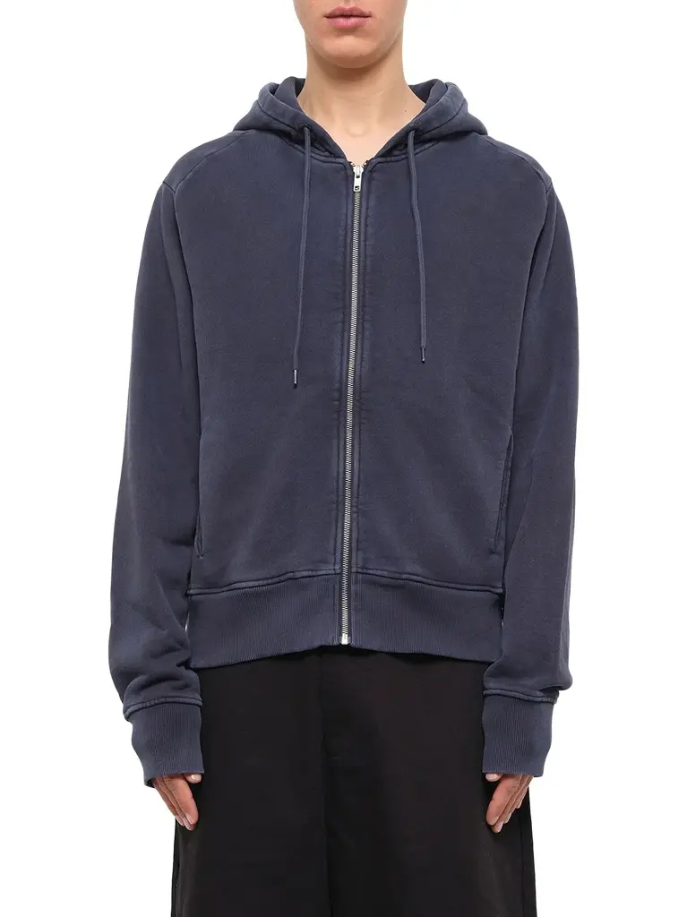 Slim Zip Up in Salted Navy Slim Zip Up in Salted Navy