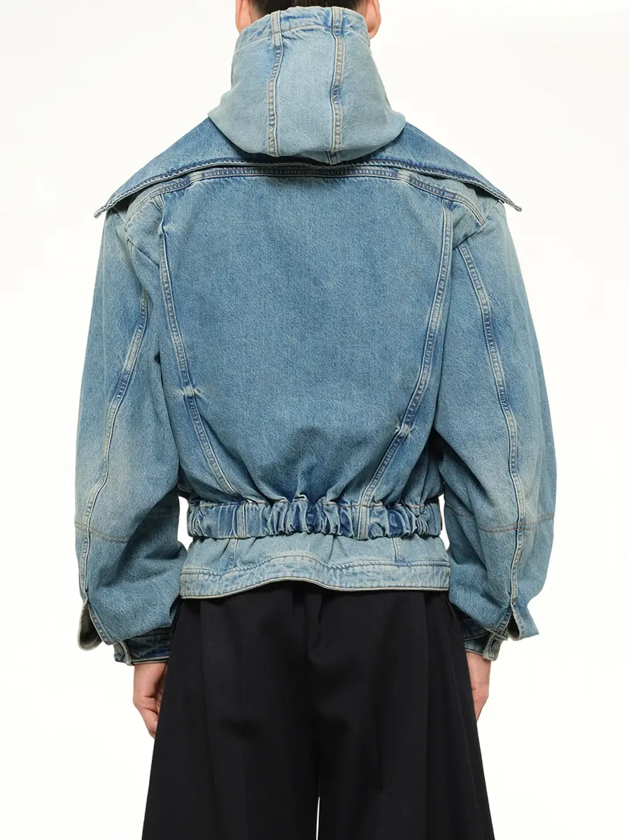 Egonlab Hooded Denim Bomber | Thumbnail 5 Egonlab Hooded Denim Bomber | Thumbnail 5