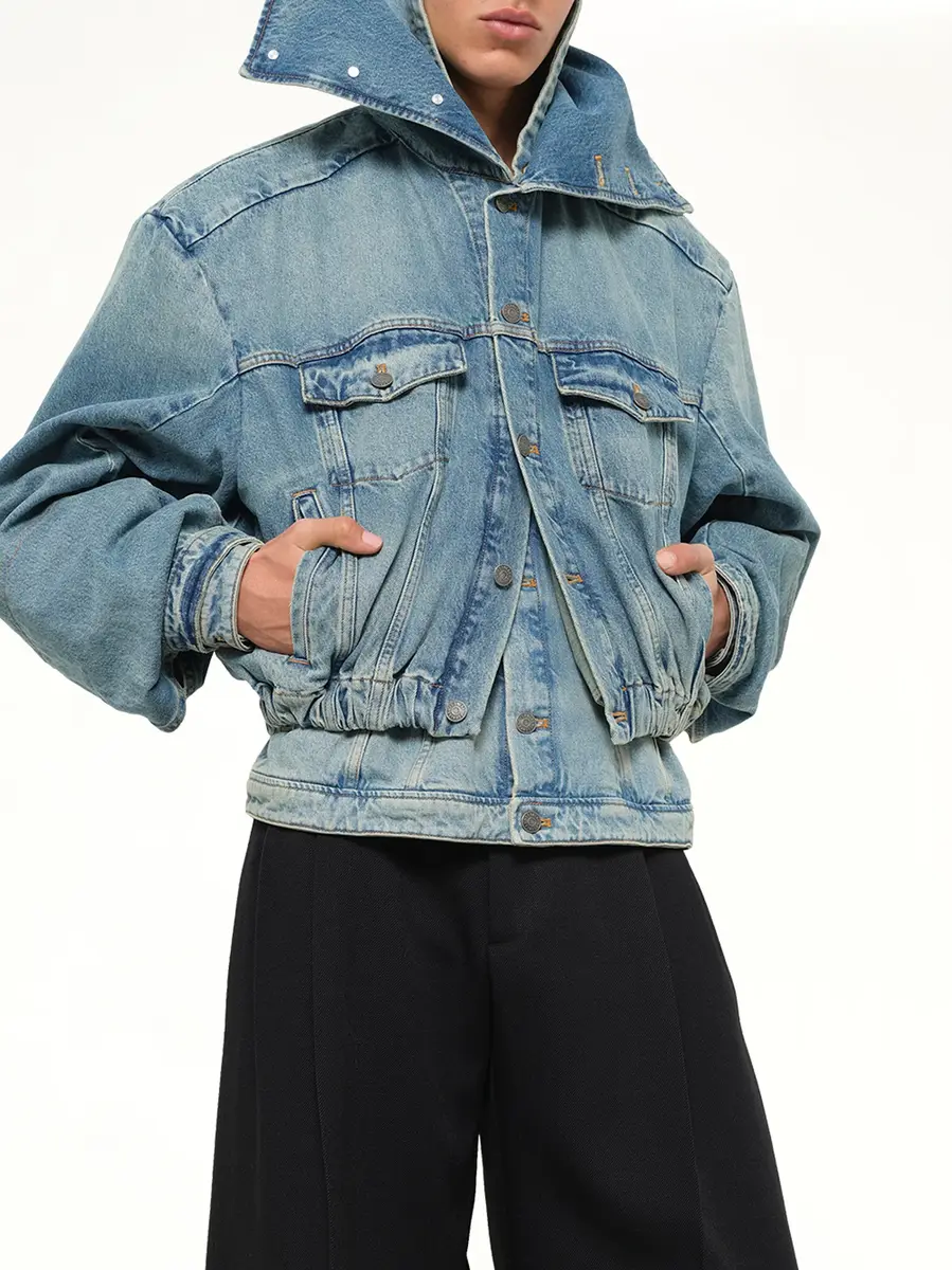 Egonlab Hooded Denim Bomber | Thumbnail 6 Egonlab Hooded Denim Bomber | Thumbnail 6