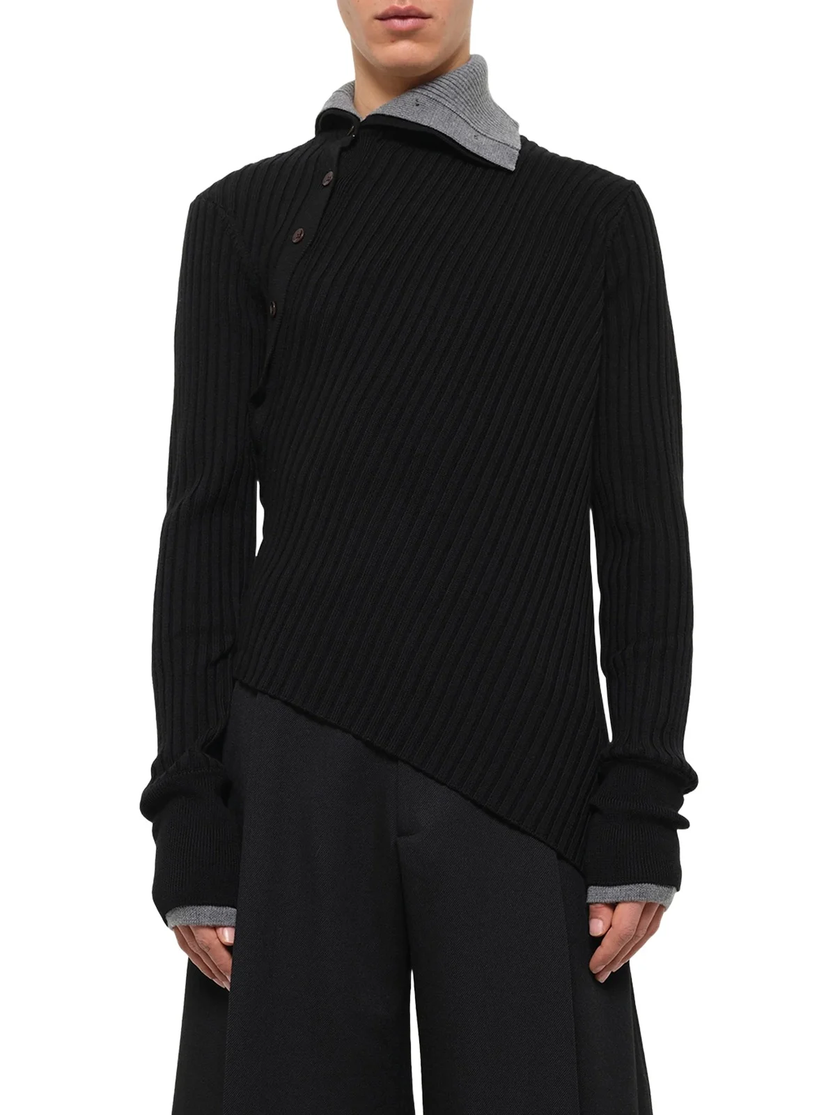 Egonlab Asymmetrical Wool Turtle Neck