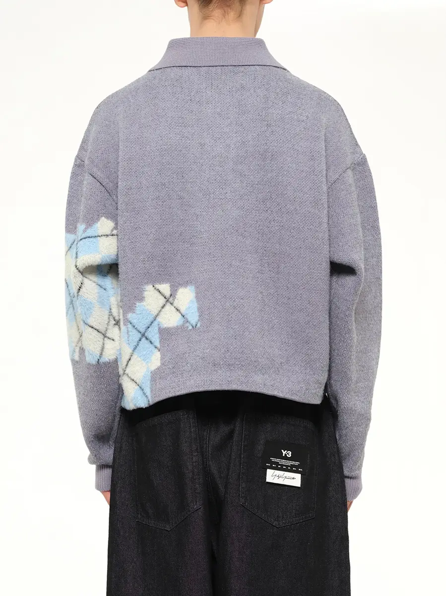 HOUSE OF ERRORS Knitted Wall Painter Rugby in Grey/plaid | Thumbnail 5