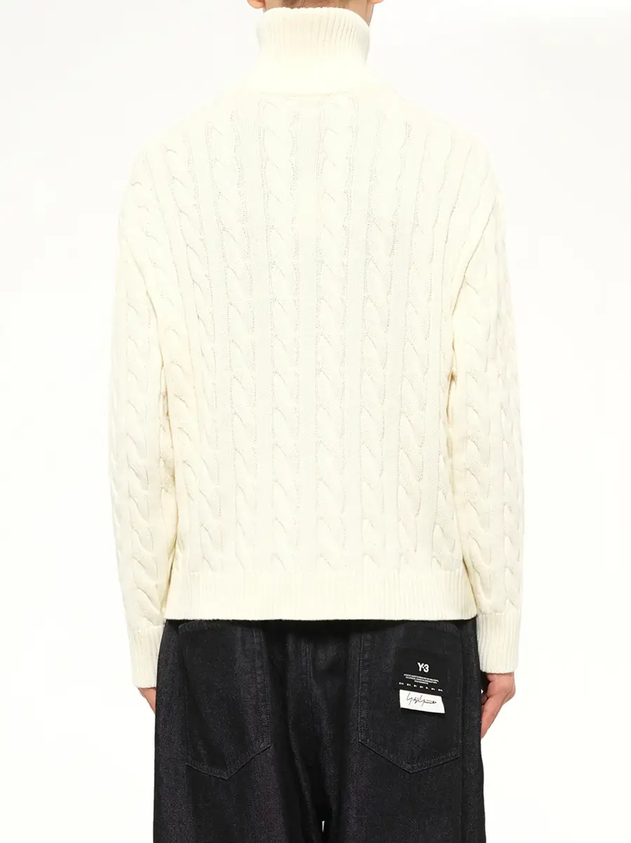 HOUSE OF ERRORS Crime Scene Cable Knit Sweater in Cream | Thumbnail 5