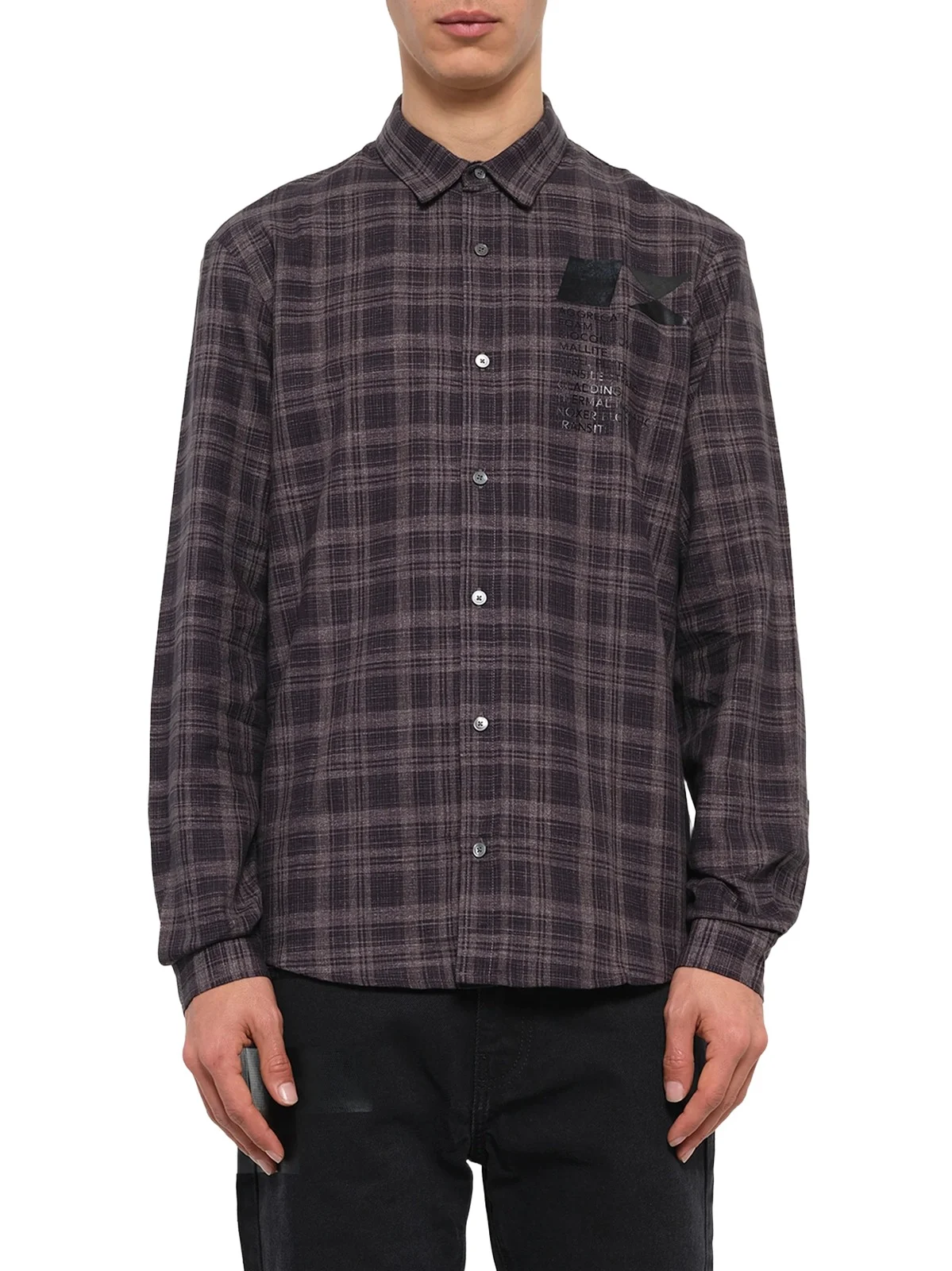 MCQ Check Flannel Shirt in Dark Grey