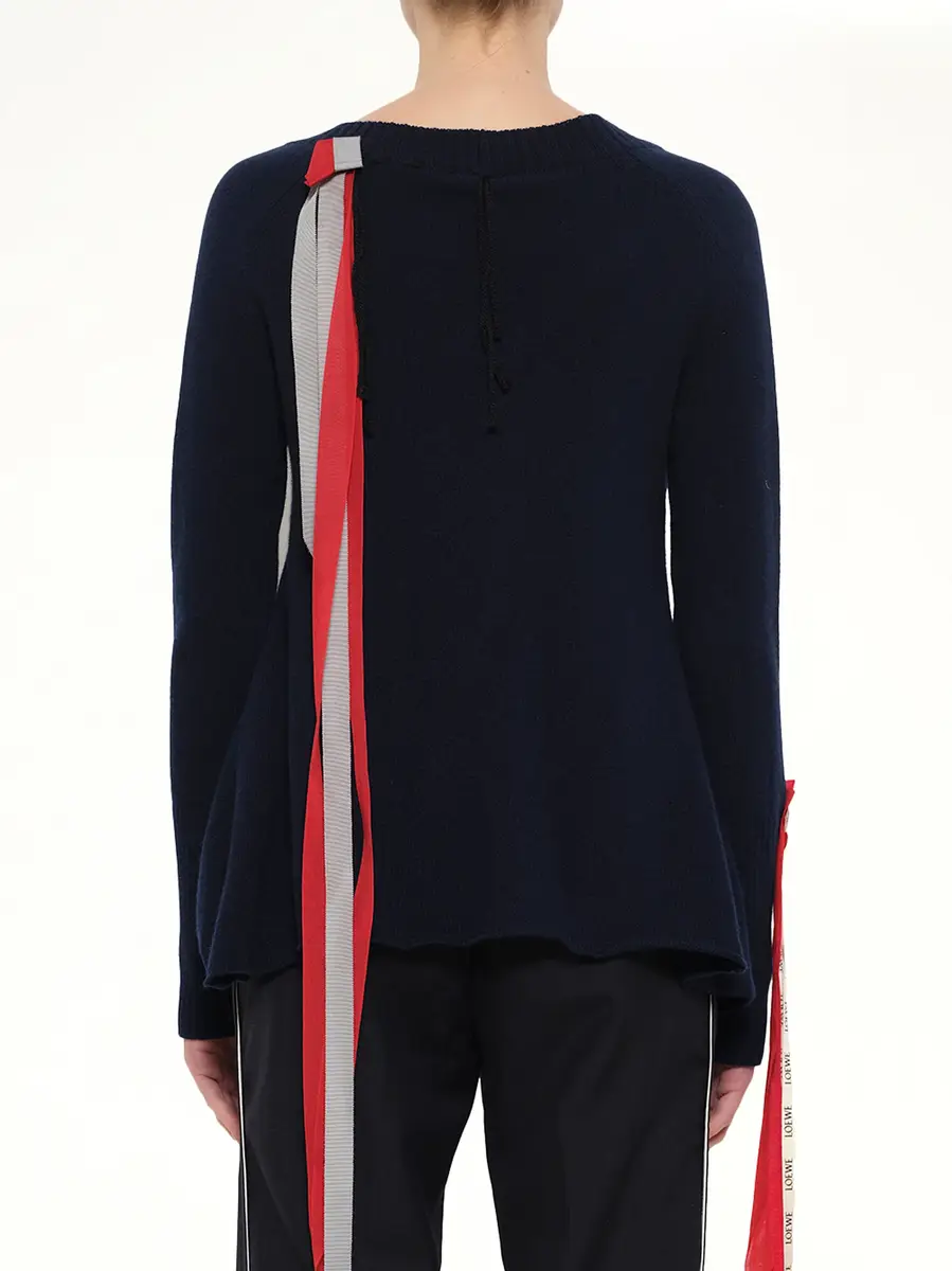 Loewe V Neck Ribbons Sweater | Thumbnail 3 Loewe V Neck Ribbons Sweater | Thumbnail 3