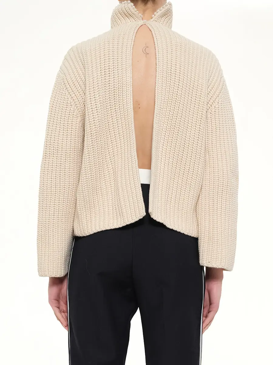 Loewe Crop Pearls Sweater | Thumbnail 3 Loewe Crop Pearls Sweater | Thumbnail 3