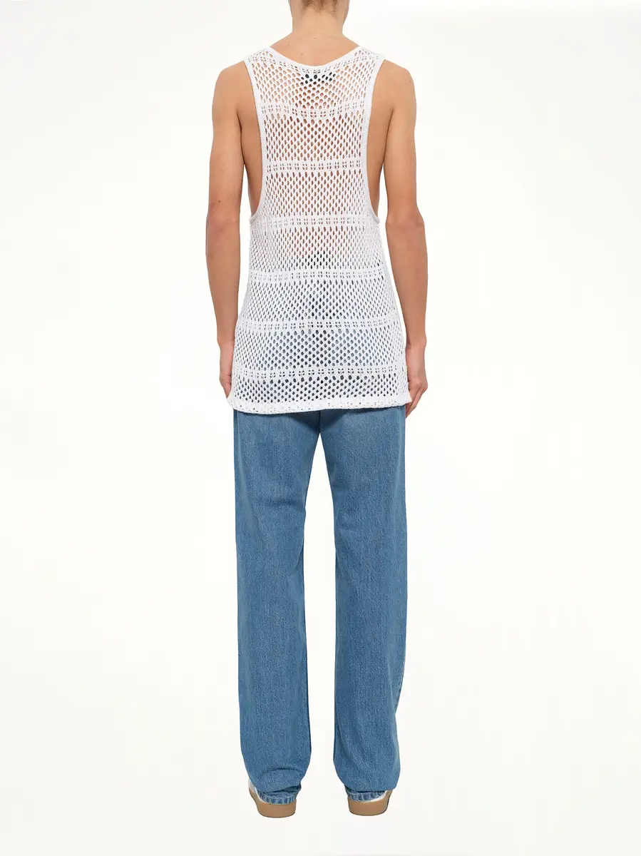 AMIRI Crochet Tank Top in Ivory | Thumbnail 4 AMIRI Crochet Tank Top in Ivory | Thumbnail 4