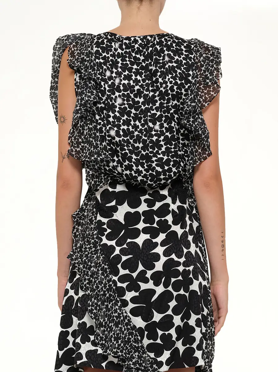 Givenchy Podium Dress in White Black | Thumbnail 3