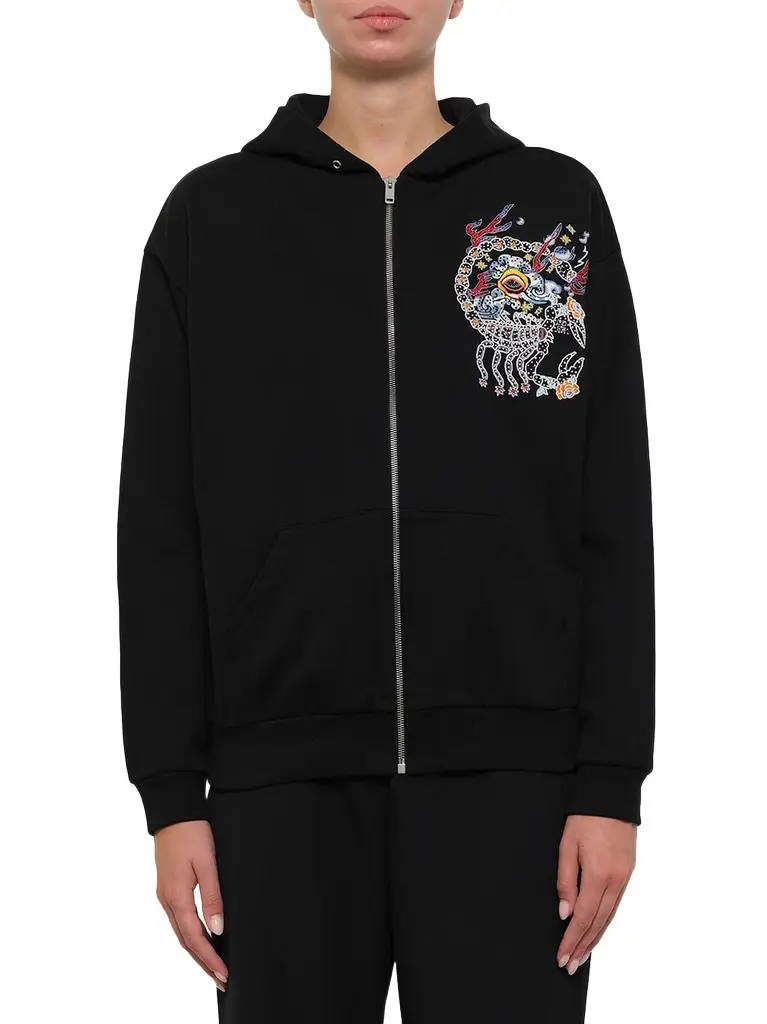 Givenchy Embroidered Zip Hoodie