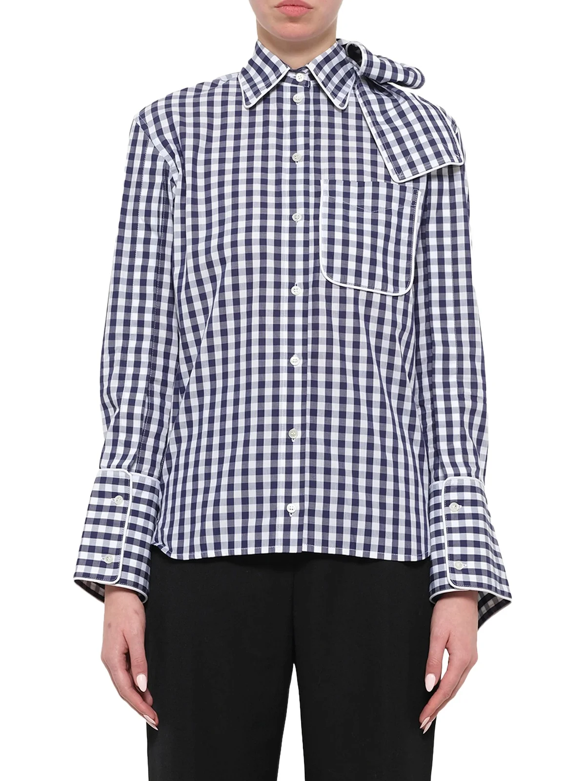 Scarf Gingham Shirt Scarf Gingham Shirt