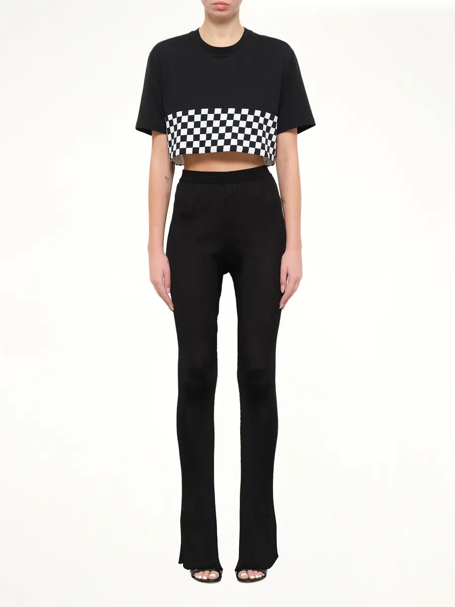 Givenchy Podium Checkerboard Crop T-shirt | Thumbnail 2 Givenchy Podium Checkerboard Crop T-shirt | Thumbnail 2