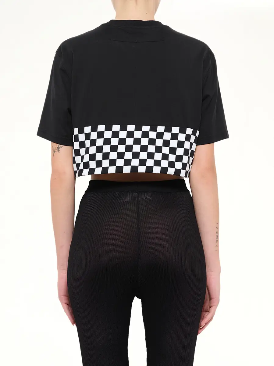Givenchy Podium Checkerboard Crop T-shirt | Thumbnail 3 Givenchy Podium Checkerboard Crop T-shirt | Thumbnail 3
