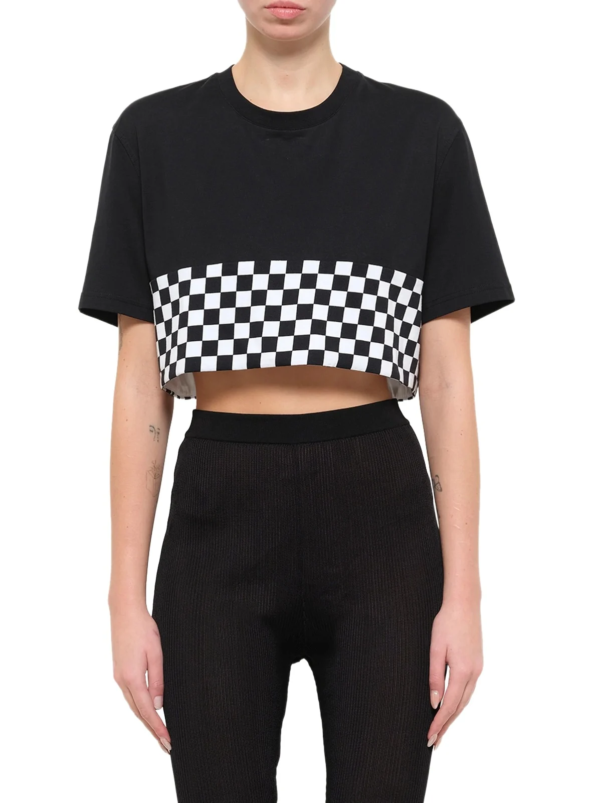 Givenchy Podium Checkerboard Crop T-shirt